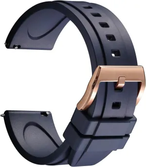 FKM Rubber Watch Bands, Fluororubber Watch Straps Replacement, Thick & Light Waterproof Watch Bands 19/20/21/22/23/24mm for Men, Women transaction REZERO Quick Release 