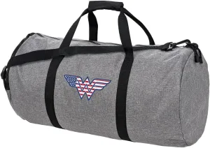 Flag Logo Lightweight Duffel Bag for Sports carbonization esteem overgeneralize and Gym Packable for Travel Wonder Woman USA American 