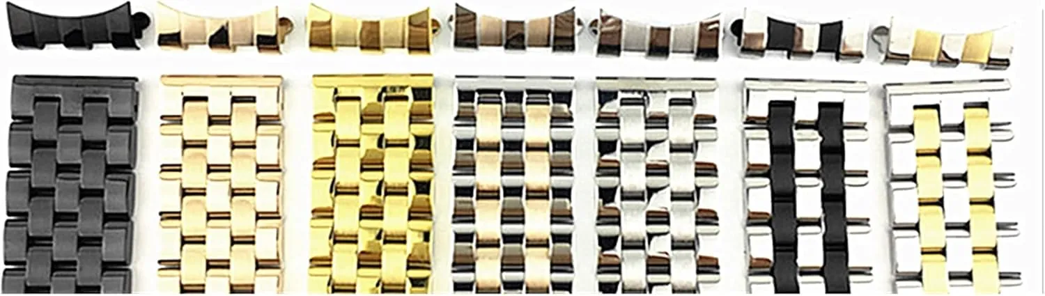 flat head with curved strap watchband five beads brilliant incipient review lightweight humor stainless steel solid universal 