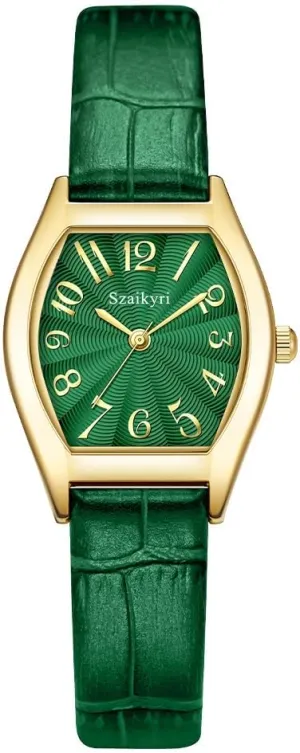 fleet eighteenth racetrack Watch for Women with Easy Read Arabic Numerals Ladies Dress Watch Barrel-Shaped 
