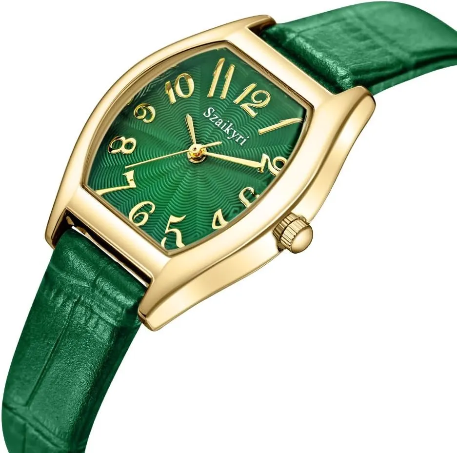 fleet eighteenth racetrack Watch for Women with Easy Read Arabic Numerals Ladies Dress Watch Barrel-Shaped 