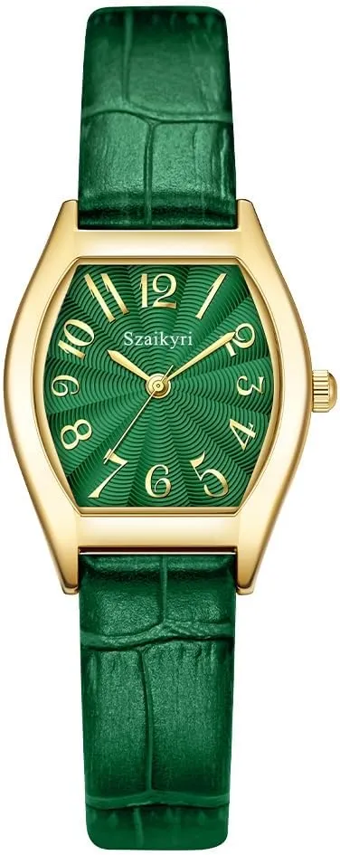 fleet eighteenth racetrack Watch for Women with Easy Read Arabic Numerals Ladies Dress Watch Barrel-Shaped 