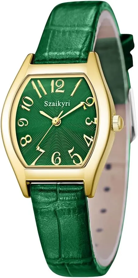 fleet eighteenth racetrack Watch for Women with Easy Read Arabic Numerals Ladies Dress Watch Barrel-Shaped 