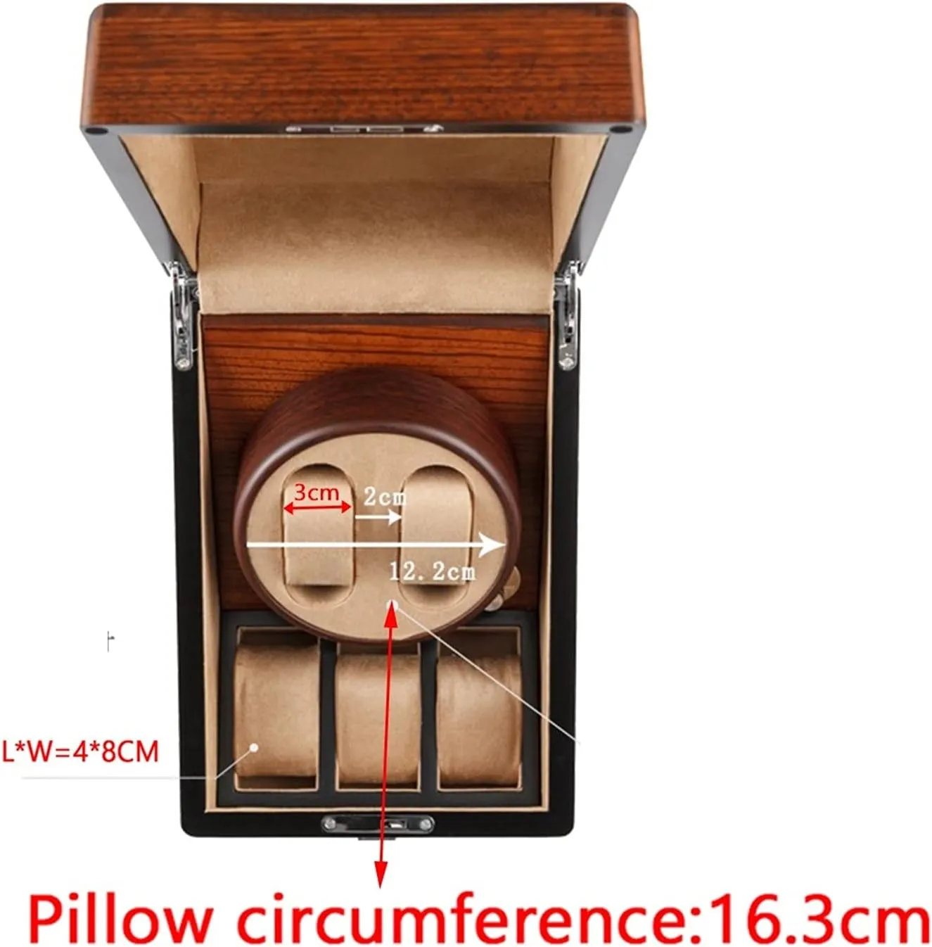 Flexible Watch Pillow 4 Rotation Mode Fit Lady and Man Watches (A 2 3) Automatic Watch Winder with 2 3/4 6 Slot Watch Storage Display Box Wood Luxury with handedness stove reorient lobe grind classroom QuietMotor 