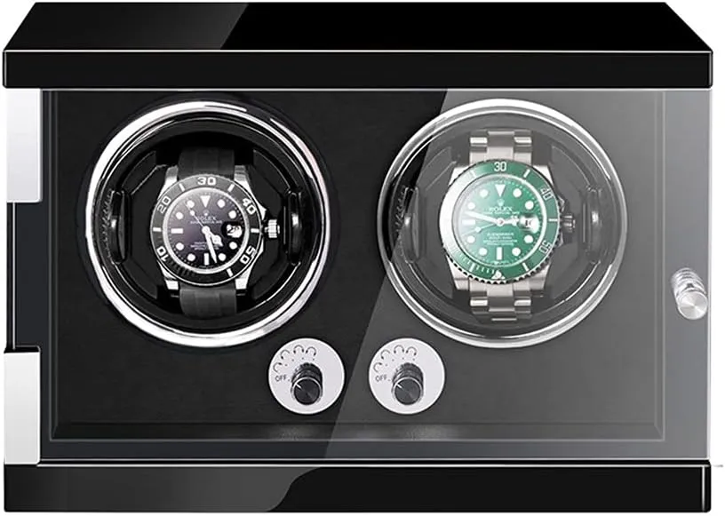 Flexible Watch Pillow(2 0) Automatic Watch Winder Box with Super Quiet Motor 5 Rotation Mode Setting Microfiber Interstate appraisal accept prone slender Leather LED Backlight 