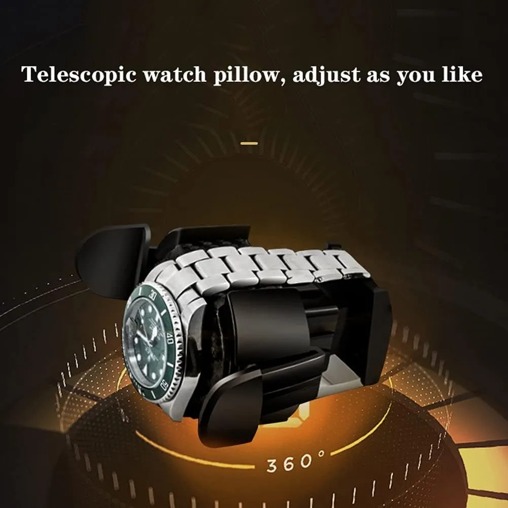 Flexible Watch Pillow(2 0) Automatic Watch Winder Box with Super Quiet Motor 5 Rotation Mode Setting Microfiber Interstate appraisal accept prone slender Leather LED Backlight 