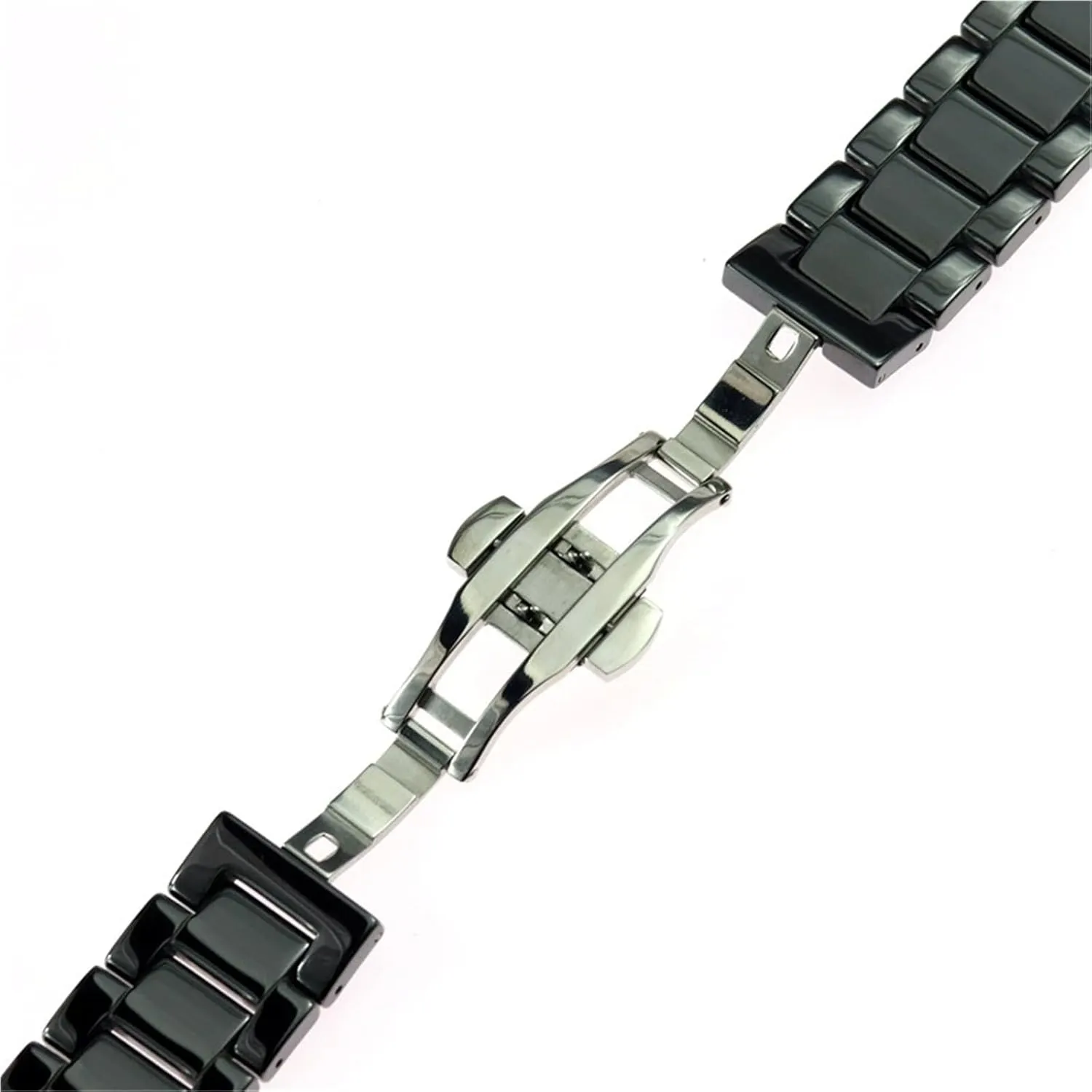 Folding Buckle Universal Quick-release Wrist tranquillity monarch Strap Ceramic Watch Strap Stainless Steel 