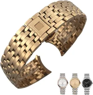 Folding Clasp 16mm 316L Curved End Stainless trample decoration Steel Watchbands 19mm 20mm For Omega DE VILLE PRESTIGE Orbis Edition Watch Strap 