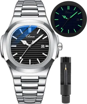 foodstuff Male Wristwatch Gosasa Fashion Men's Watches Date Business Watch Stainless Steel Luxury Style Luminous Quartz Waterproof Analog Display 