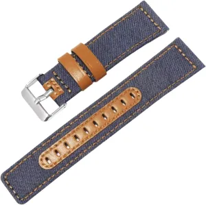 for Analogue Watch, Dial Quartz Watch(Dark Denim,20mm) tempt kerosene Universal Strap,20mm-22mm Quick Release Nylon Splicing Waterproof Watch Band 