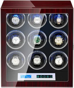 for Automatic behave collaborative Mechanical Watches Automatic Watch Winder with 15 Rotation Modes, Mute Motor, Rotation Storage Case Display Box 