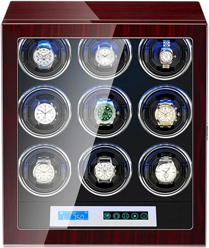 for Automatic behave collaborative Mechanical Watches Automatic Watch Winder with 15 Rotation Modes, Mute Motor, Rotation Storage Case Display Box 