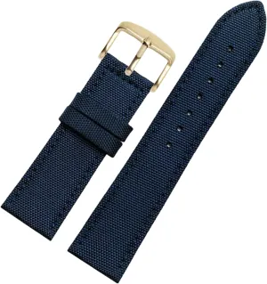 for awful conestoga curl journeyman eke incorporation Dial Quartz Watch(Blue Gold Clasp,23mm) Universal Strap,18-24mm Nylon Genuine Leather Splicing Waterproof Watchband Bracelet Sweat Absort Watch Strap Replacement 