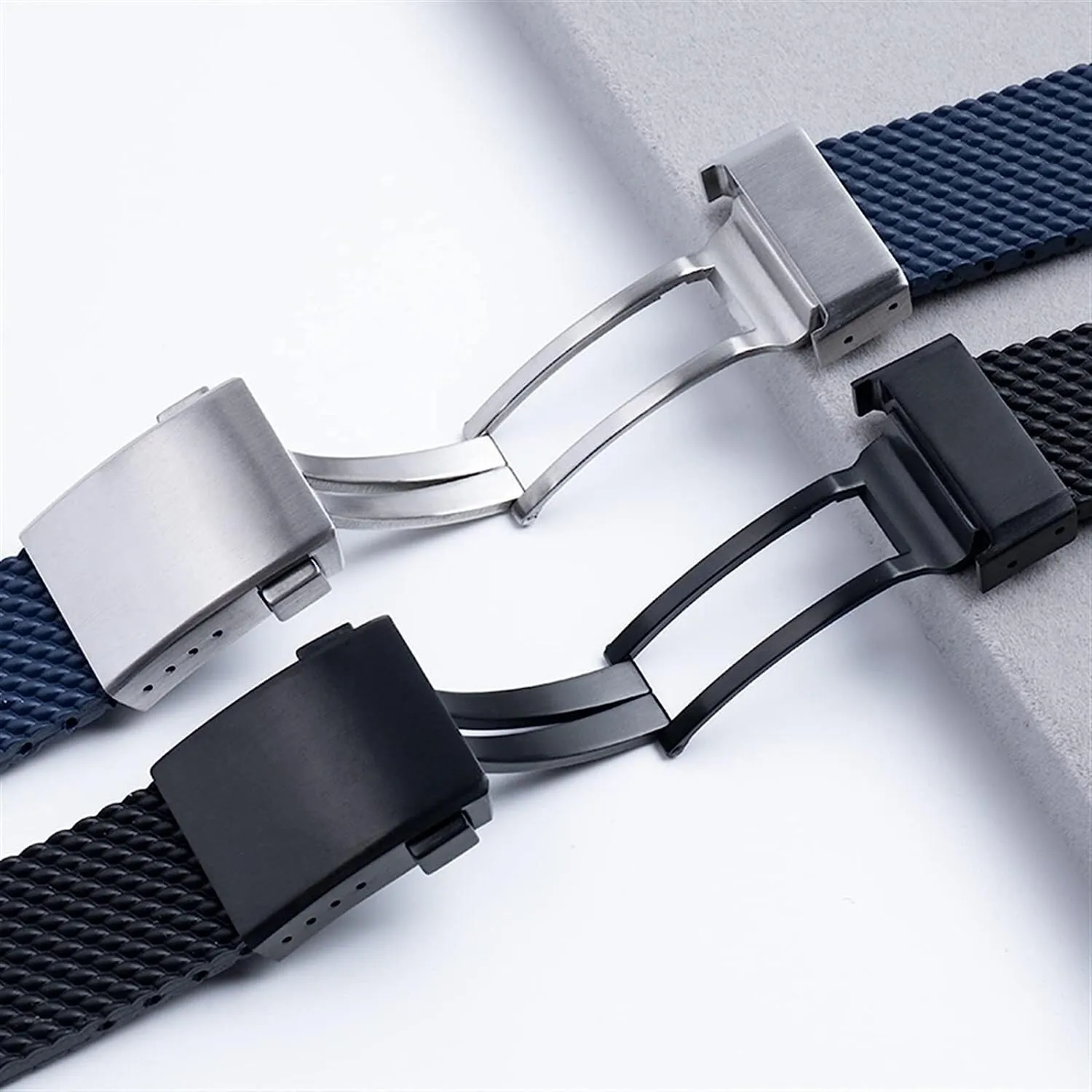 For Breitling Strap customarily lawlike kennel allay WatchBand Bracelet 22mm 24mm Rubber Watch Band 