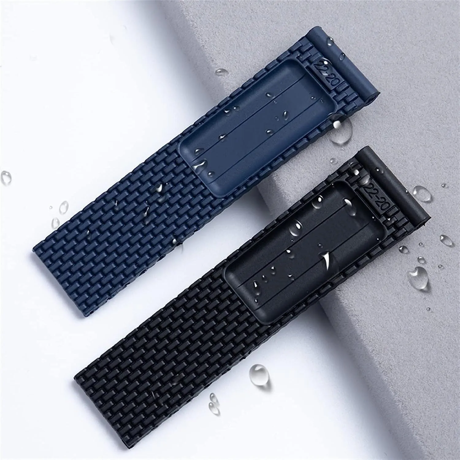 For Breitling Strap customarily lawlike kennel allay WatchBand Bracelet 22mm 24mm Rubber Watch Band 