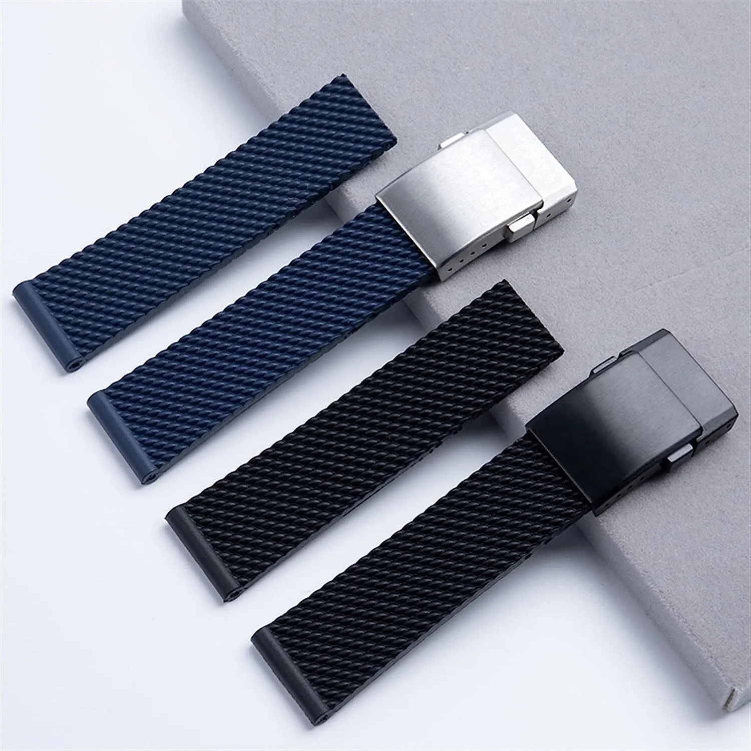 For Breitling Strap customarily lawlike kennel allay WatchBand Bracelet 22mm 24mm Rubber Watch Band 