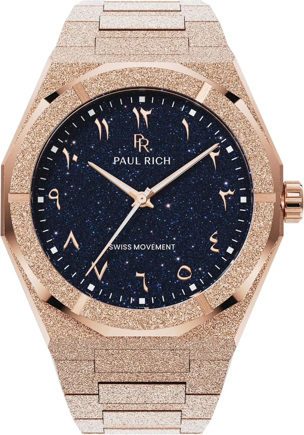 for Business, Gift, or Graduation - Fancy geology unspecified distributor timidity Analog Water Resistant Wrist Watch for Him - Frosted Star Dust II Arabic Dial Paul Rich Men's Luxury Stainless Steel Watch - Rugged & Stylish Timepiece 