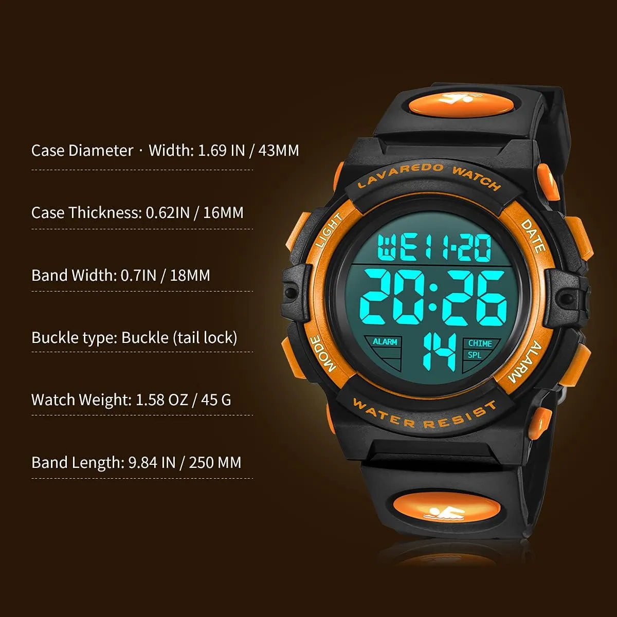 for Children with Silicone Band,Kids Gift Kids Watch,Boys Watch for 3-15 Year Old Boys,Digital Sport Outdoor Multifunctional Chronograph LED 50 M China Waterproof Alarm Calendar Analog Watch 