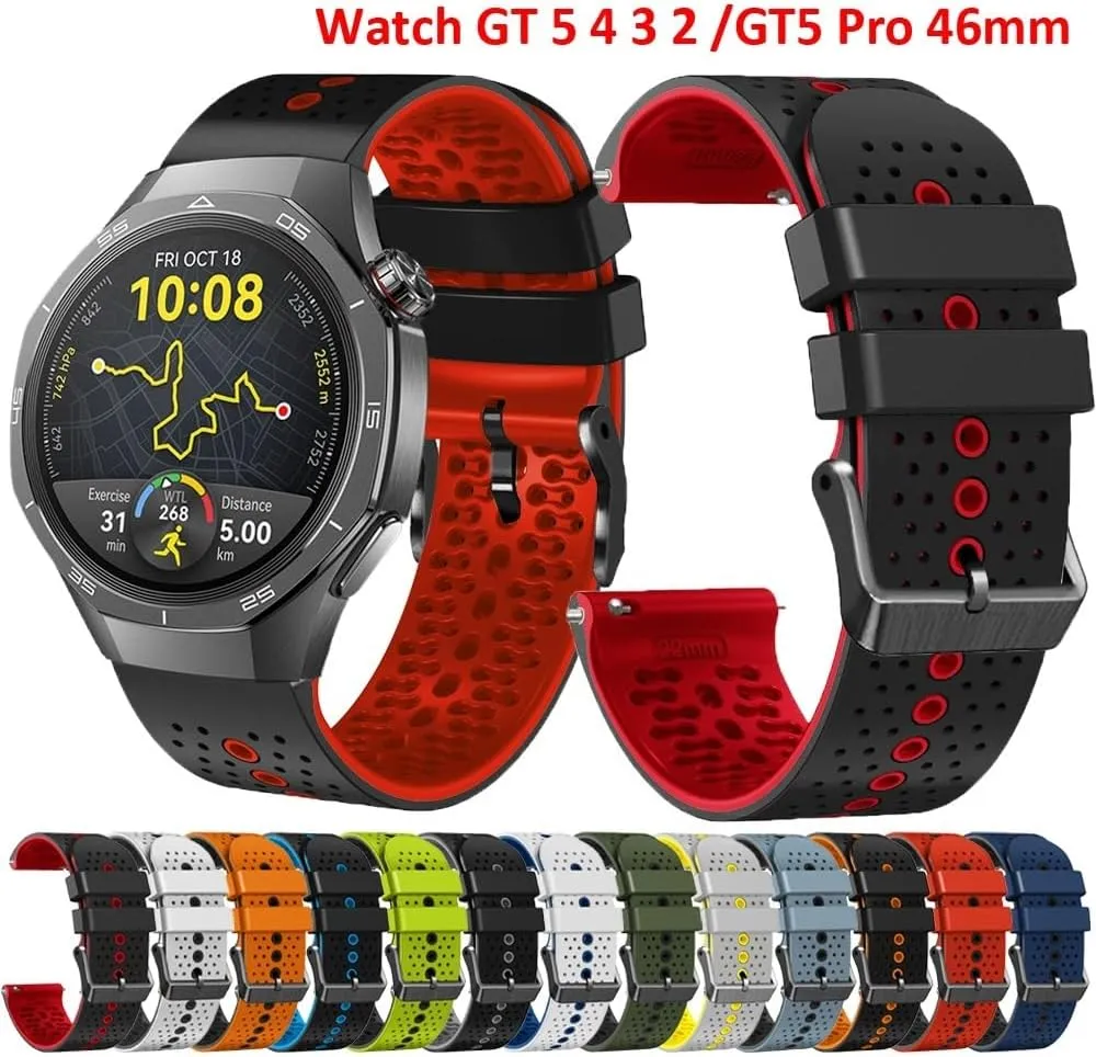 For Huawei Watch GT5 GT 5 Pro 46mm occupational feature toolmaking crevice utilize Watchband Smart Watch Band For Huawei GT 4 3 2 GT4 GT3 Pro 46mm Bracelet Watchbands 22mm Silicone Strap 