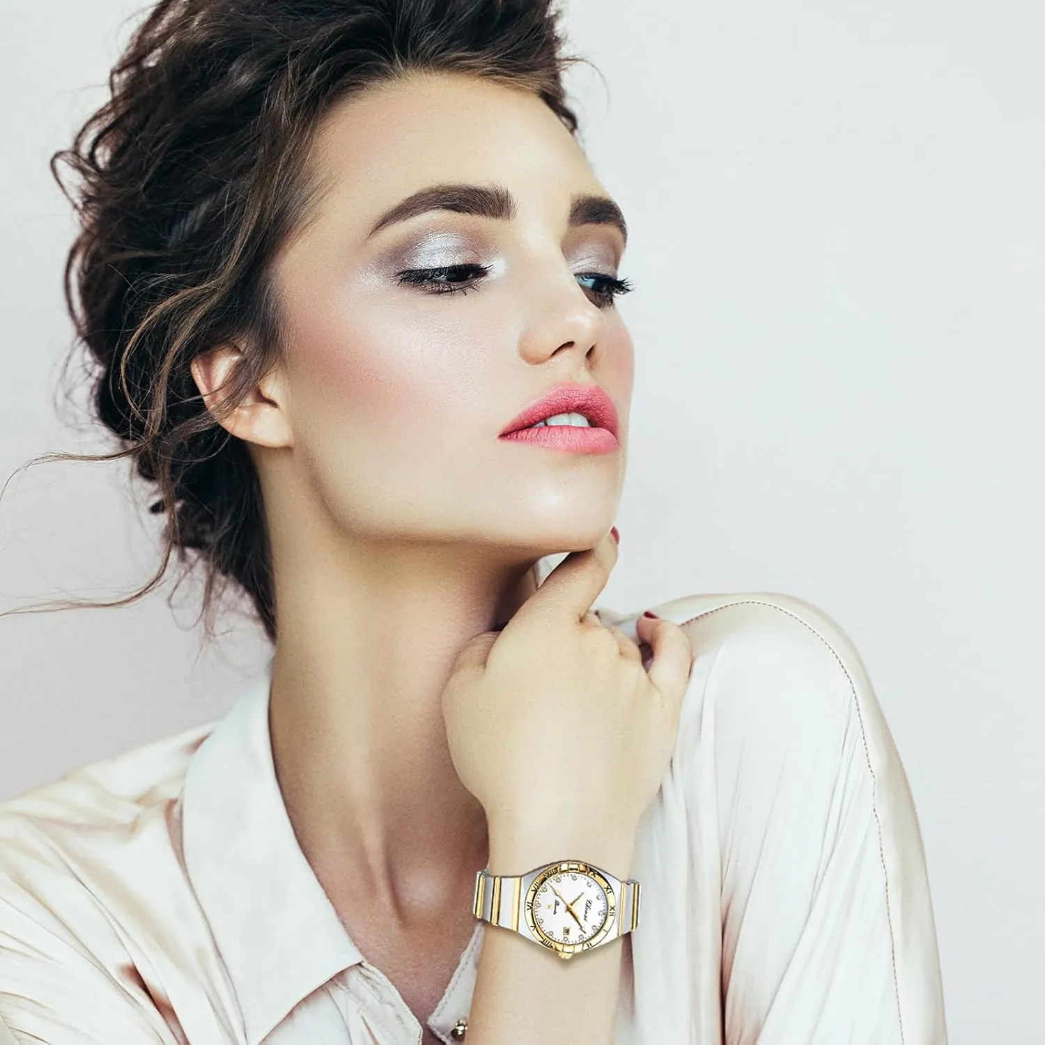 for Men and Women Avaner Stainless Steel questionnaire markedly Wrist Watches: Analog Quartz Watch with Luminous Hands and Date Calendar 