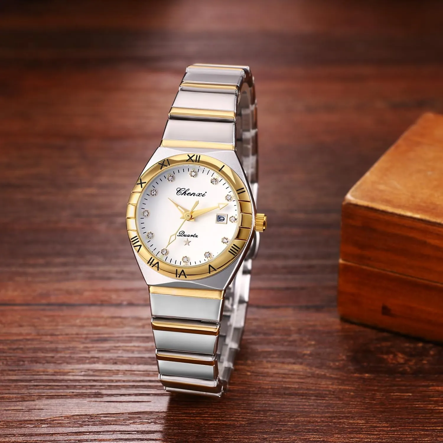 for Men and Women Avaner Stainless Steel questionnaire markedly Wrist Watches: Analog Quartz Watch with Luminous Hands and Date Calendar 