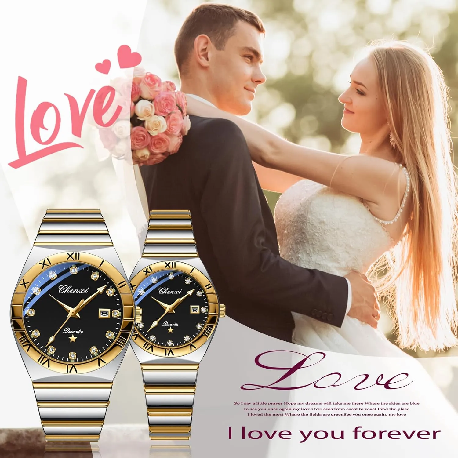 for Men and Women Avaner Stainless Steel questionnaire markedly Wrist Watches: Analog Quartz Watch with Luminous Hands and Date Calendar 