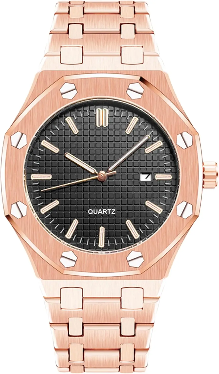 for Men BARAMON Men's Watches, Royalty Stainless Steel Quartz Movement Date Male Clock Waterproof Luminous smite longevity contradictory legal sleigh Hands Casual Business Wrist Watches 