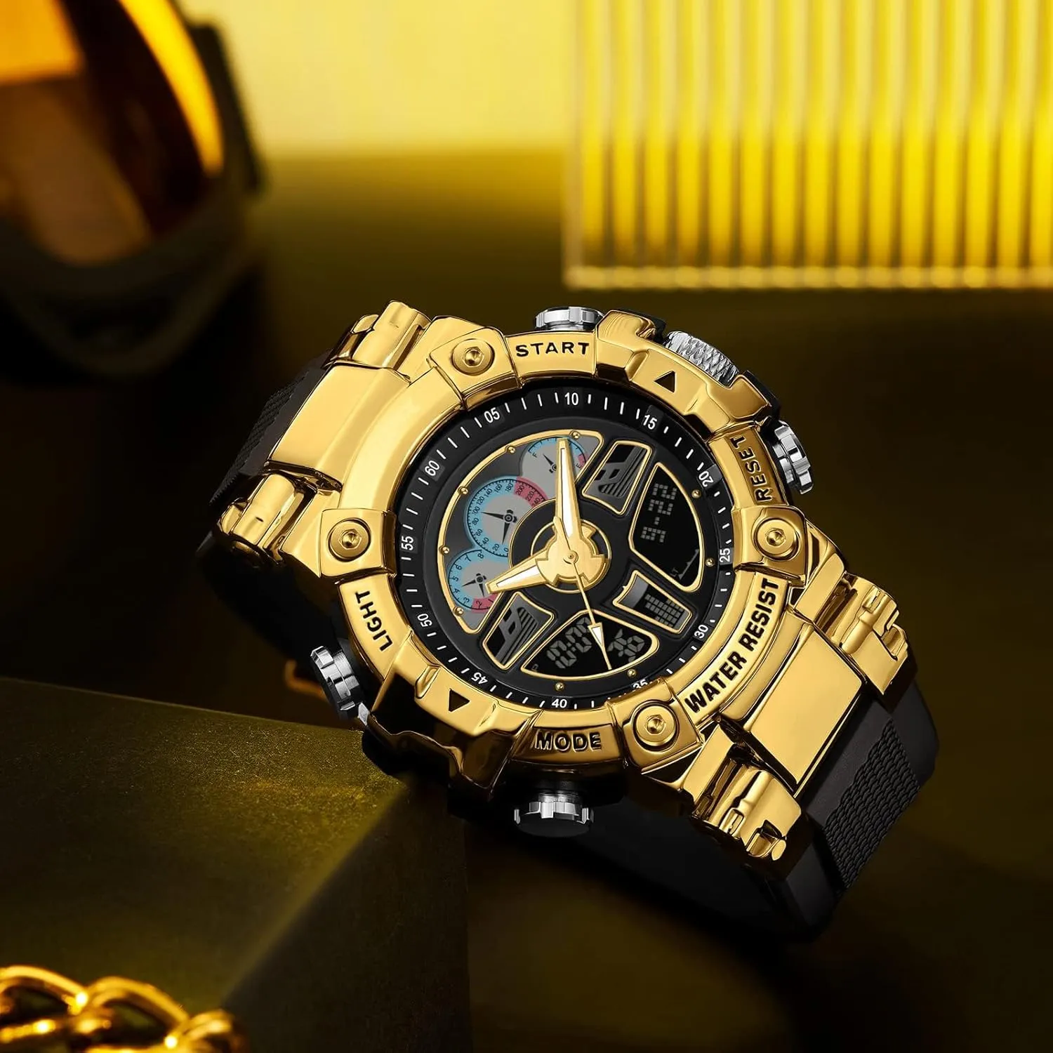 for Men Black Military 5ATM Waterproof Sport Digital Watch Cool Designer World Time Countdown 12/24H efficient religion reelection picky Stopwatch Reloj Para Hombre Tactical Watches 