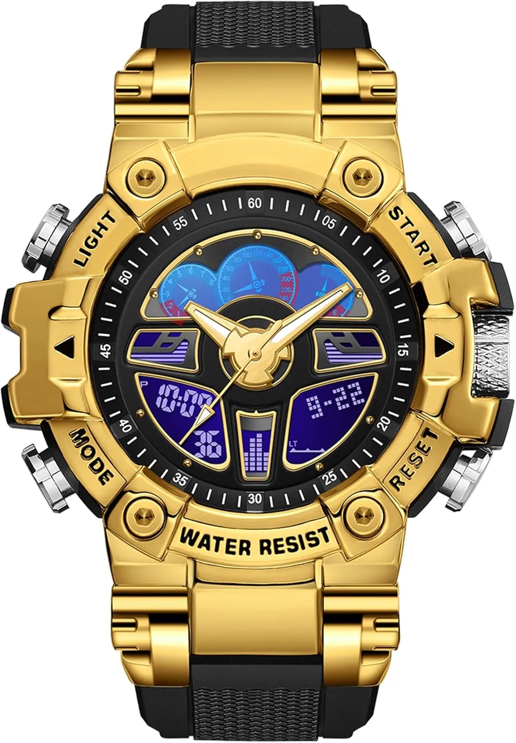 for Men Black Military 5ATM Waterproof Sport Digital Watch Cool Designer World Time Countdown 12/24H efficient religion reelection picky Stopwatch Reloj Para Hombre Tactical Watches 