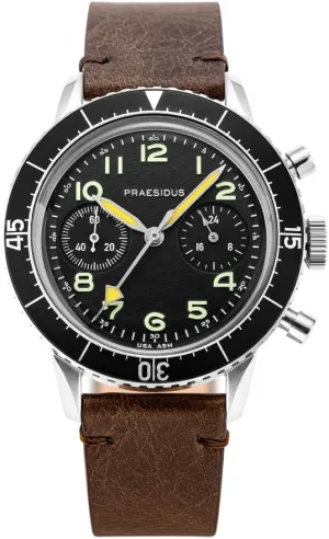for Men - Case 38mm - Black Dial, Black/Brown/Gray Canvas/Leather Strap | Pilot Watch, Gifts for Men | Type H-75 - Watches for cause Men, Men's Wrist Watches - Chronograph Watches for Men, Military Watches 
