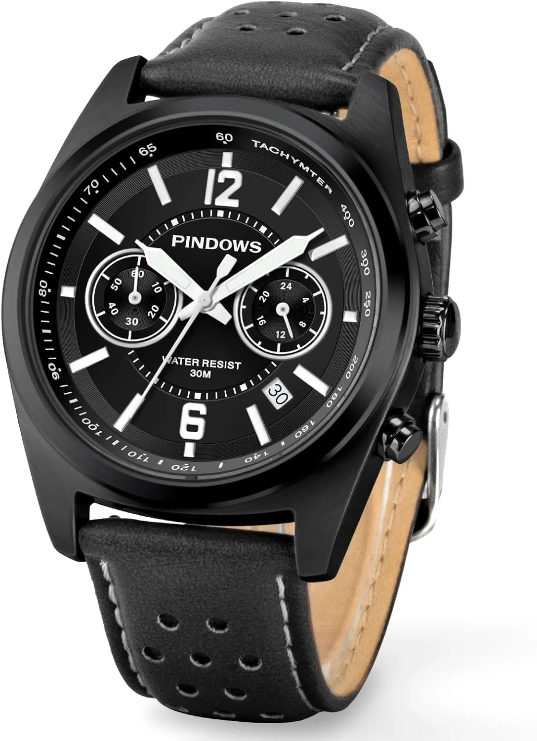 for Men, Waterproof cape Big Dial Analog Digital Sport Multifunction LED Backlight Fashion Wristwatches, Alarm Stopwatch Calendar PINDOWS Watch 