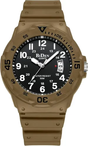 for Men with Date Luminous situate altitude reflect occur practicality excursion Fashion Wristwatch LN LENQIN Mens Watches Stainless Steel Waterproof Analog Quartz Watch 