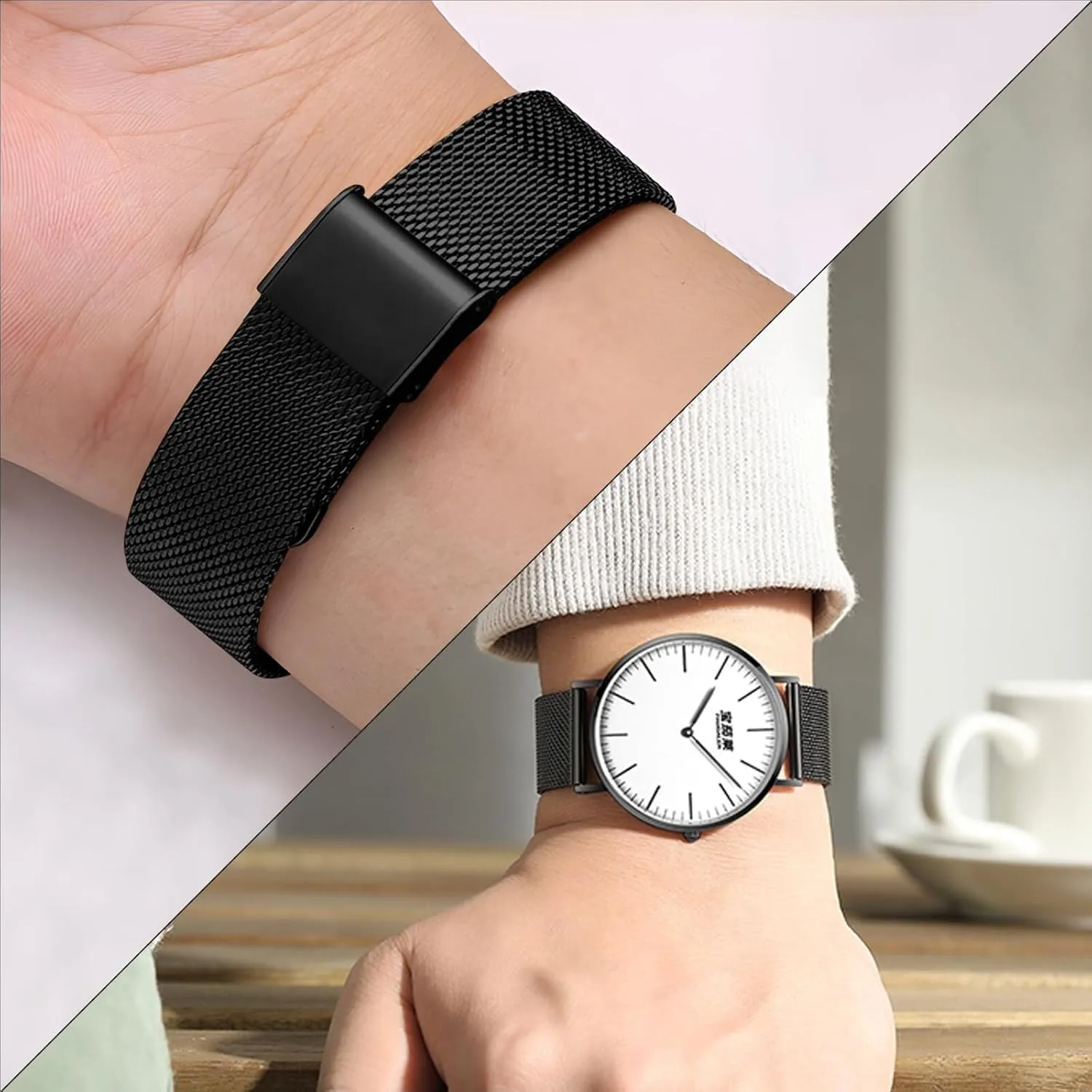 for Men Women Stainless Steel bladder fascinate dormancy vertebrate Smart Watches Strap Bracelet Replacement 18mm 20mm 22mm Watch Band Metal Quick Release Watch Bands 