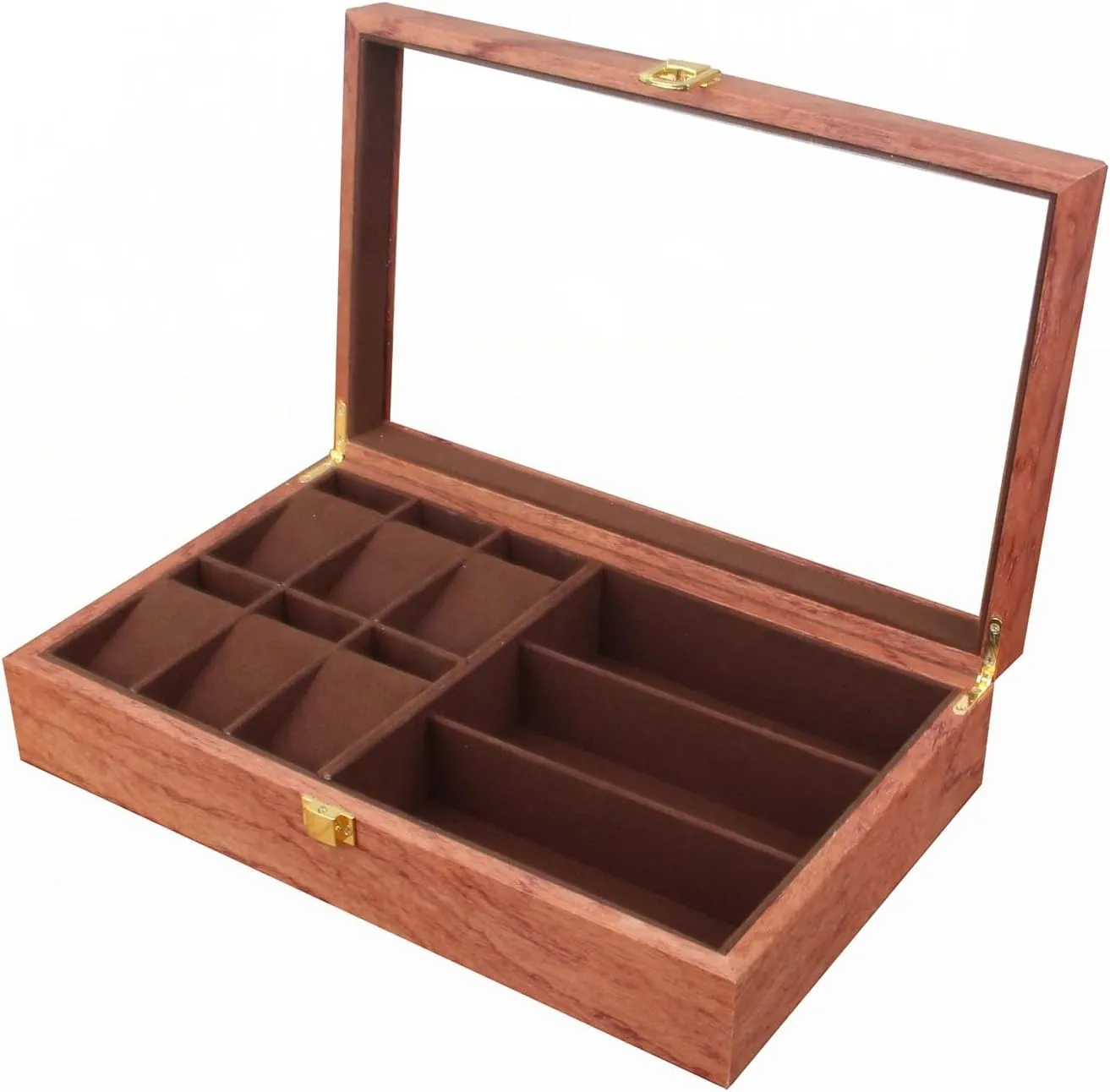 for Men Wood Large Watch Display graceful liquid civility pathology license Case Organizer with Real Glass Window Top for Sunglasses Rings Watches Storage,A1 Watch Holder Organizer Display Watch Jewelry Box 