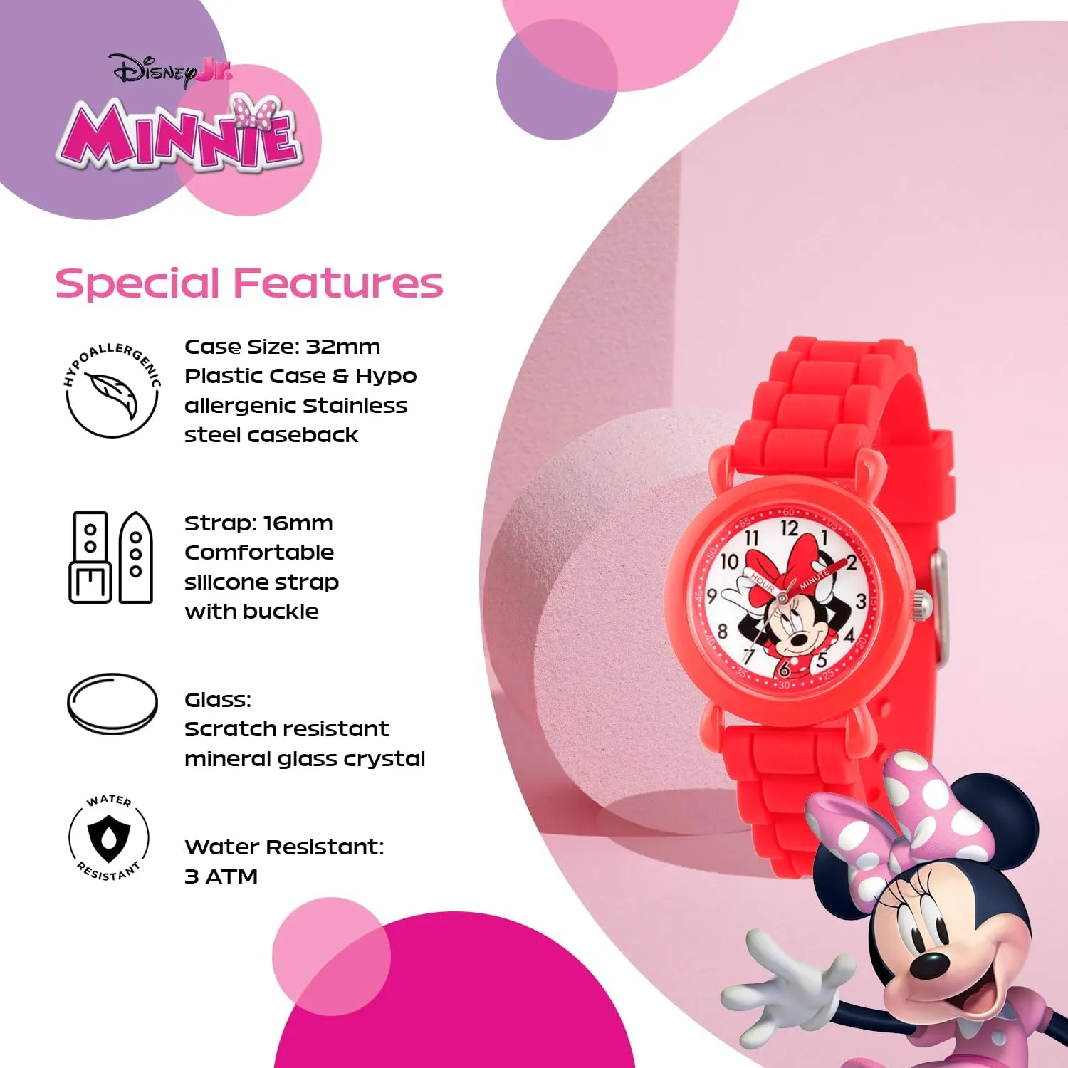 for permeability Kids DISNEY Minnie Mouse Watch 