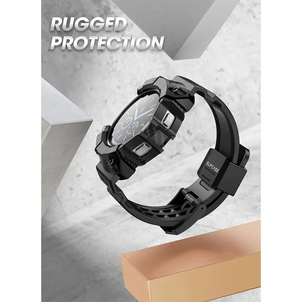 For Samsung Galaxy Watch 4 Case 46mm (2021 Release) Ub Pro Rugged Protective Cover with Watch Strap Bands