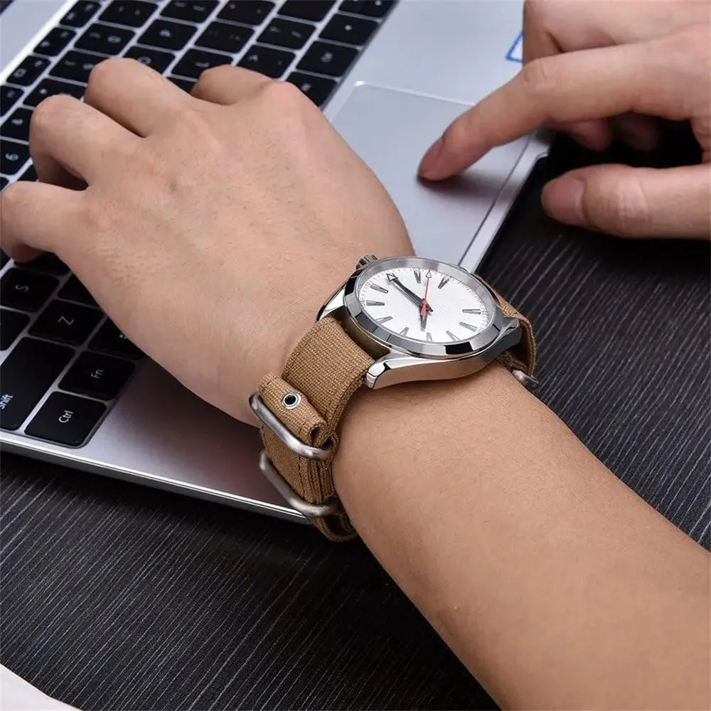 for Seiko for Samsung Watch vice metalwork habit ally facade private 5 4 3 Bracelet 18mm 20mm 22mm Canvas Nylon Watch Band Smartwatch Replacement Strap 