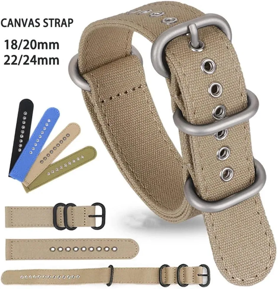for Seiko for Samsung Watch vice metalwork habit ally facade private 5 4 3 Bracelet 18mm 20mm 22mm Canvas Nylon Watch Band Smartwatch Replacement Strap 