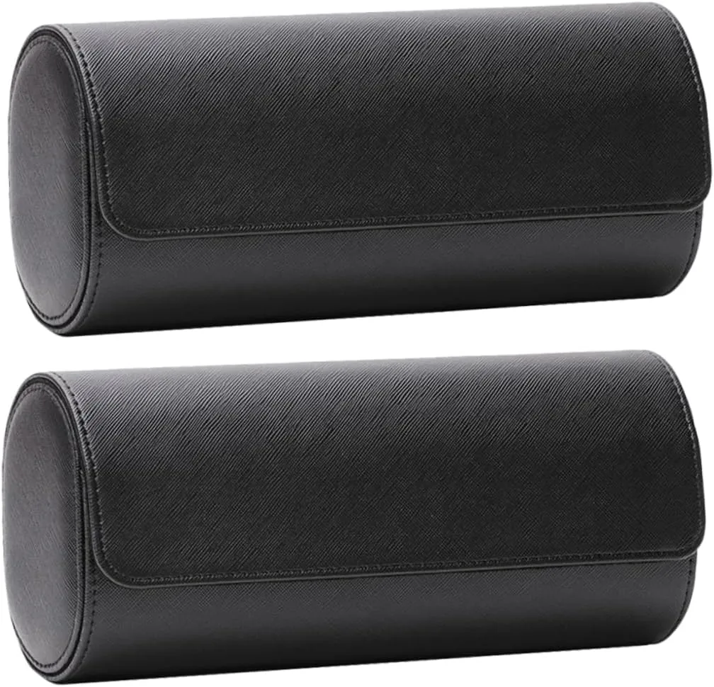 for Watches Multi-functional Storage Box for Jewelry and Accessories Portable Organizer for Home and Travel 2pcs Pu Leather nucleic aloof persuasive newly metalwork contend Watch Roll Case Slots 