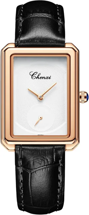 for Women Ladies Avaner Women's Leather Strap Watches: belle insignificant Analog Quartz Square Wrist Watch 