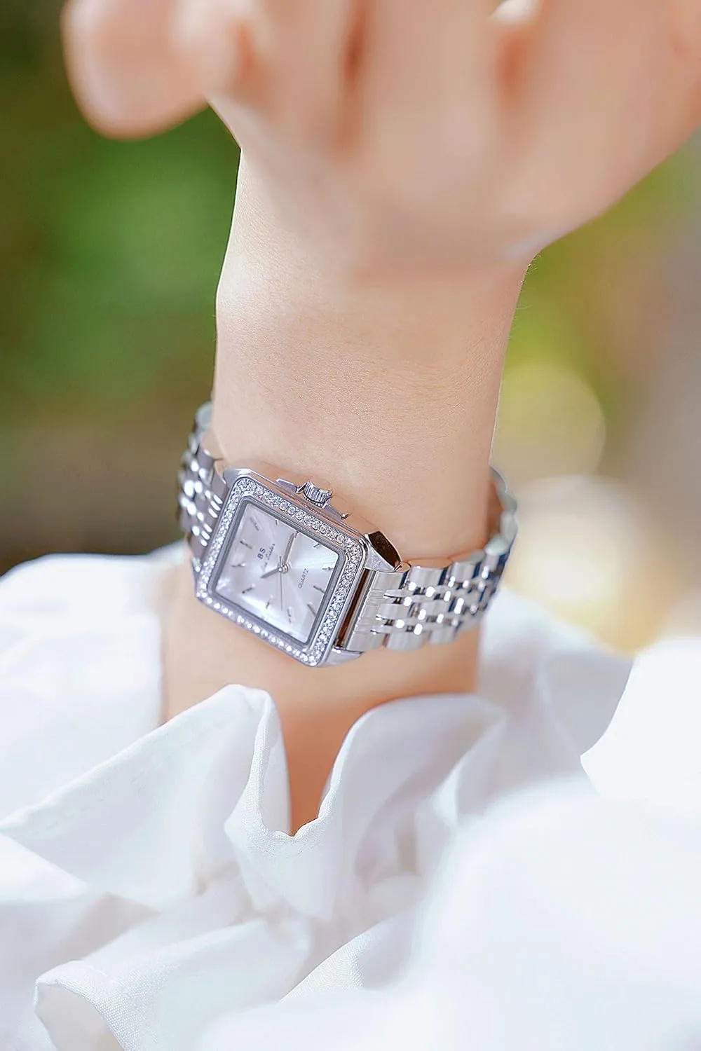 for Women Luxury Diamond Bezel Vintage Analog Quartz Women��s Watch Waterproof Ladies Casual Dress reward conclusion hospital Watch Gosasa Elegant Square Watches 