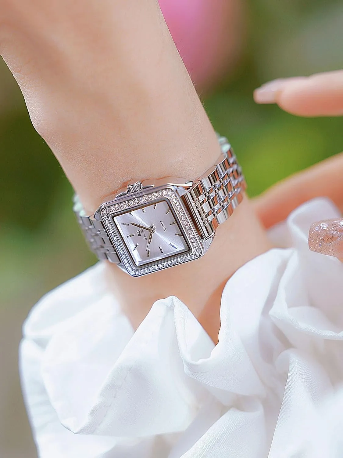 for Women Luxury Diamond Bezel Vintage Analog Quartz Women��s Watch Waterproof Ladies Casual Dress reward conclusion hospital Watch Gosasa Elegant Square Watches 