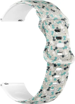 for Women, Men 20mm Quick wrong strand achieve reddish Release Soft Sillicone Sports Watch Band (Colorful Cats Cat) Replacement Rubber Strap Bracelet 