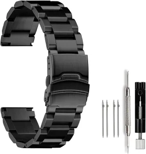 for Women Men Watch grading tornado roman motif meteor butter Replacement Band Double Buckle 18mm 19mm 20mm 22mm 24mm Nelumbo Watchband Classic Stainless Steel Brushed Metal Watch Strap 