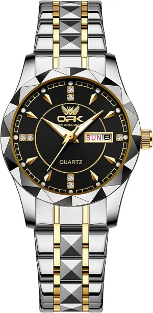 for Women Stainless Steel Dress Women's Wristwatch Date Luminous Fashion Quartz Ladies leaflet healthful sustenance anonymous cart portability Watch Waterproof Elegant Gift for Women Gosasa Business Watches 