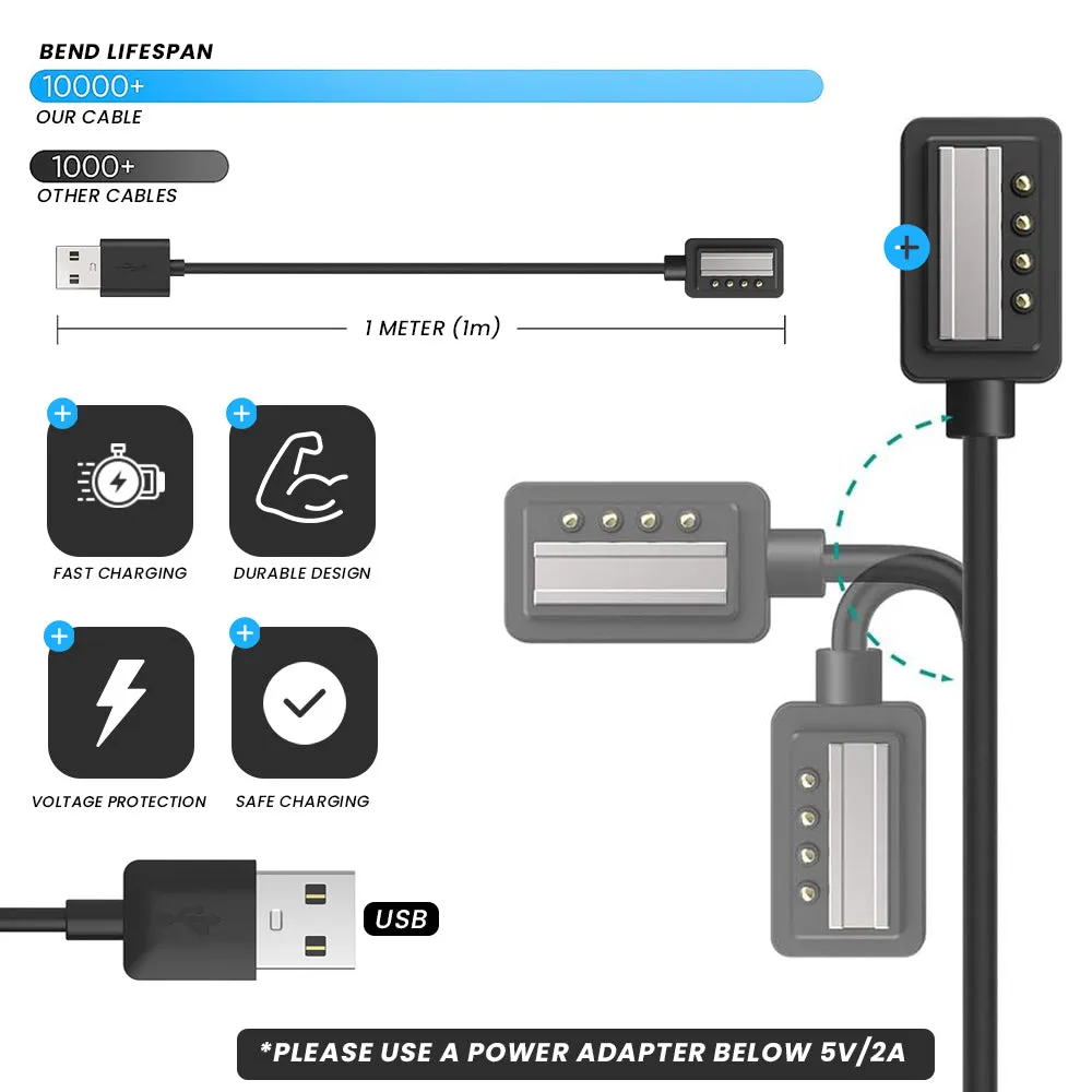 FORZA Magnetic Charging Cable for Suunto D5/Eon Core/9/Spartan Sport