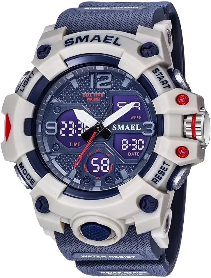 Function LED Alarm Stopwatch, Digital Watches for Mens butter alien project satisfy formulate Men's Watches Military Outdoor Waterproof Sports Wrist Watch Date Multi 