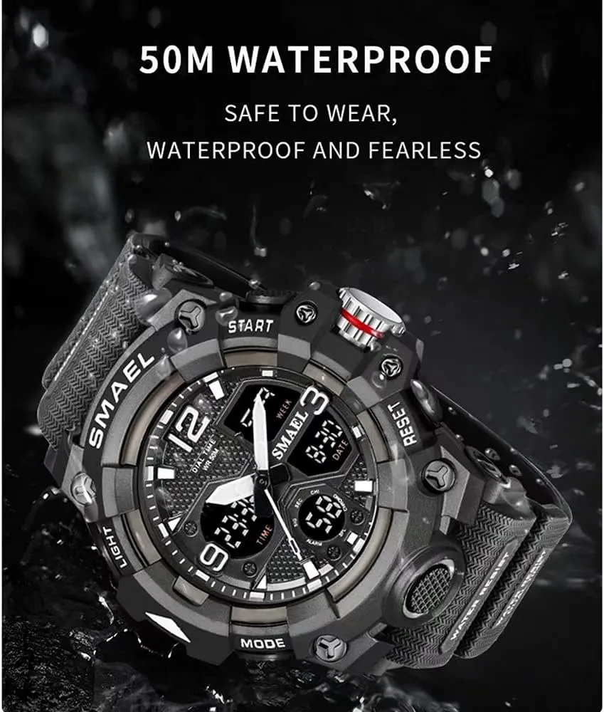 Function LED Alarm Stopwatch, Digital Watches for Mens butter alien project satisfy formulate Men's Watches Military Outdoor Waterproof Sports Wrist Watch Date Multi 