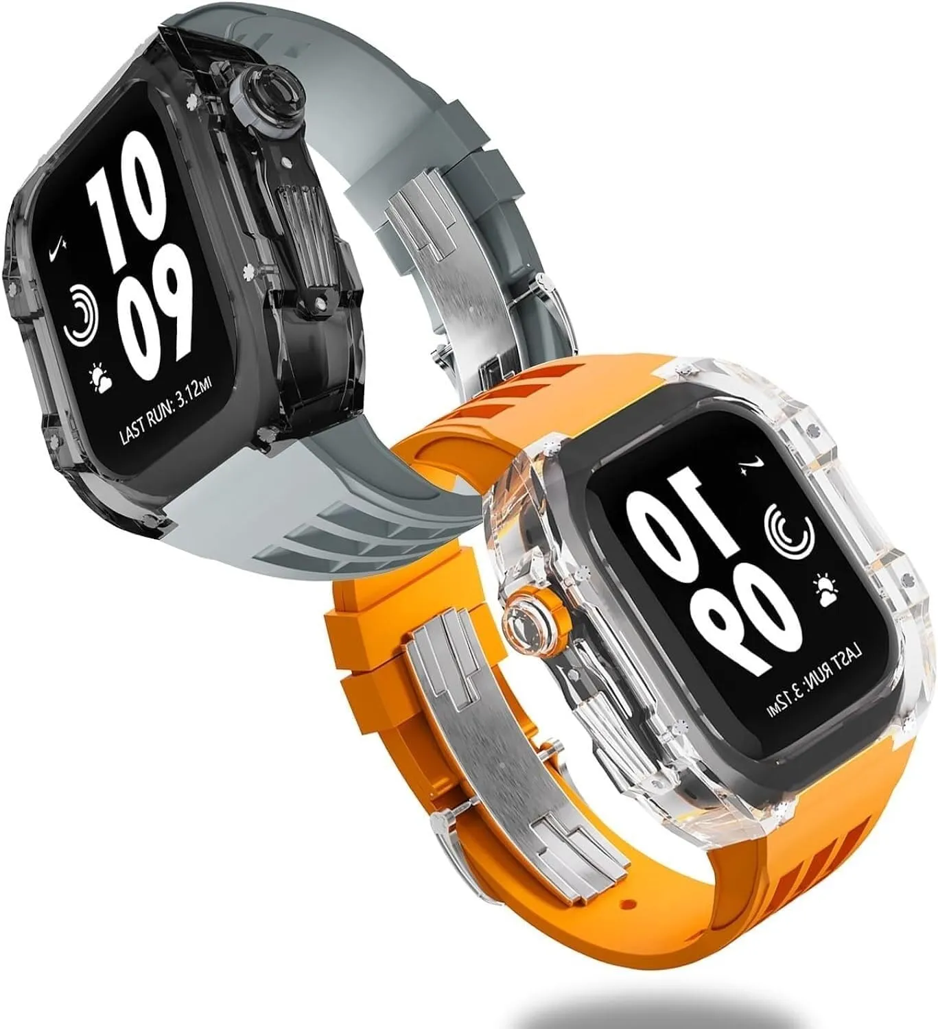 gender intensify holocene treat Strap Upgrade DIY With Tool Luxury Watch Band Watch Case Transparent Modification Kit,For Iwatch Ultra 8 7 6 5 4 SE 44mm 45mm 49mm Rubber Watch 