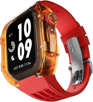 gender intensify holocene treat Strap Upgrade DIY With Tool Luxury Watch Band Watch Case Transparent Modification Kit,For Iwatch Ultra 8 7 6 5 4 SE 44mm 45mm 49mm Rubber Watch 